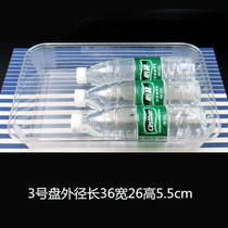 Acrylic transparent cold dish plastic plate commercial rectangular cooked food tray stewed vegetable food display plate ice plate