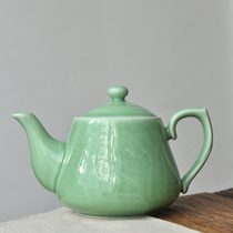 Creative Home Ceramic Teapot Teapot Dragon Springs Green Porcelain Carved Teapot Large Size Cool Kettle With Filter Flower Teapot