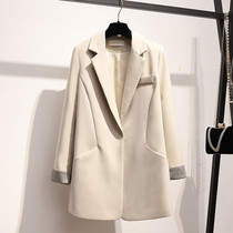 Small blazer female Korean version of small man 2021 Spring and Autumn New Net red suit thin coat design sense minority