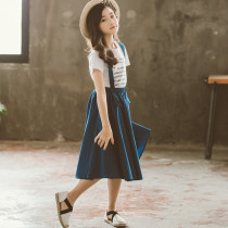 Girls Skirt Set Korean 2021 Spring and Summer New Fashion Childrens Wear Two Piece Girls Fashion