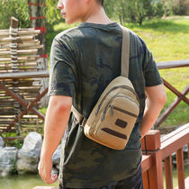 Bag 2021 new mens chest bag canvas bag Shoulder Bag Mens bag shoulder bag chest backpack Leisure running bag