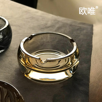 Nordic Creative Crystal Ashtrays Ins Wind Size Home Fashion Extravagant Smoke Cylinder Living Room Personality Trend Brief