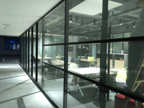 Zhejiang Hangzhou office Single-layer glass partition wall Aluminum alloy partition screen Tempered sound insulation high partition room