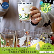 Finland Arabia cartoon moomin moomin glass water cup Juice cup Drink cup iittala cup household