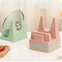 Rack of kitchen hanging wall hanging lid holder seat wall-mounted free of punching and placing saucepan lid shelve shelf to put lid