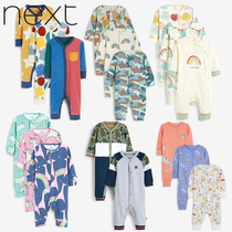 Spot UK Next spring and autumn baby cotton jumpsuit baby no foot jumpsuit animal climbing suit three-piece suit