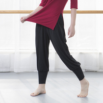 Dance pants Female adult black shut-up radish pants Dance gymnastics loose bunched body pants Yoga practice pants