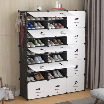 Simple shoe cabinet Shoe rack Simple modern multi-layer economical storage shelf assembly shoe storage dustproof plastic cloth