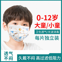 Children mask Summer thin section Breathable Disposable independent packaging Ear Hood Triple Protective Kid Students Special