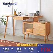 Garland all solid wood corner desk Nordic Oak retractable learning table simple desk study desk study computer desk