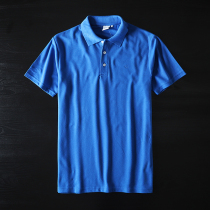 Foreign trade export polo shirt mens short sleeve cut tail single lapel cotton Tide brand original single cow goods with collar T-shirt top