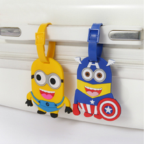 Travel luggage tag Korea Cartoon creative silicone pendant label check card small boarding pass travel supplies