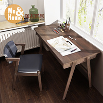 Nordic computer desk Modern simple table Solid wood legs Computer desktop table Home student desk Writing desk Bedroom