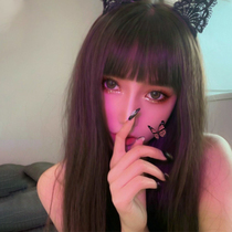 Wig Woman Long Hair Super A comic Liu Hai Realistic Fluffy Black Hanfu Student Web Red Long Straight Hair Full Headgear Style