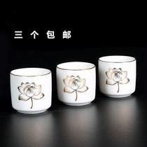  Lotus water supply cup for Buddha cup Ceramic small holy water cup Teacup Household worship sacrifice big sad water purification tribute cup