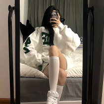 2022 Autumn Winter Big Code Womens Dress American Rugby Embroidered Towel Embroidered High Street Tide Easy Sleeve Head Round Neckline