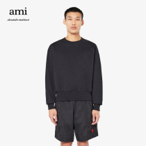Ami Paris Mens Ami de Coeur Tonal Heart Round Neck Sweatshirt