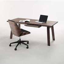 Nordic simple desk Full solid wood writing desk North American black walnut wood workbench Small apartment learning desk Computer desk