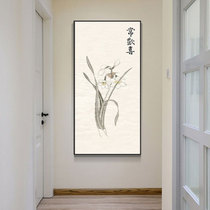 Minimalist Modern Decoration Painting Hand-painted Oil Painting Restaurant Hanging Painting Veranda Aisle Sunflower Mural Chinese Style New Chinese Painting