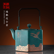 Zhu Bingren copper handmade copper pot single portable bubble teapot kung fu tea set Ruihe Lingyun pot