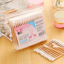 Bags 100 double head wooden sticks cotton swabs ears cotton swabs cotton swabs disposable cotton swabs