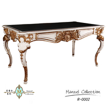 Farstyle High-end Palace Romantic Extravaganza Reworked Full Solid Wood Beech Wood Handcarved Gold Leaf Desk Furniture Custom