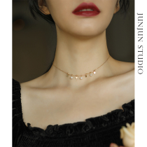 JUNJUN Homemade Original Design Freshwater Pearl Necklace Small Crowddesign Sensins brief female US 14k Baukin