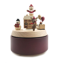Taiwan Jeancard Music Box Childrens Festival Gifts Elk Snowman Sends Gifts Cute Spinning Eight-tone Box Woman