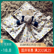 Export to the United States new with card paper packaging safe towel cute elephant gray double-sided velvet does not lose hair