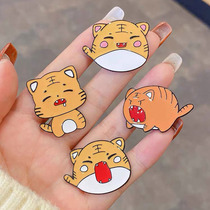 2022 New Tiger Brockle Men and Women Japanese Cartoon Cute Brast Badge Tide Personality Anti - Walking Pin
