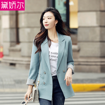 Small suit jacket woman 2022 new spring and summer Korean version online red chic fashion blouse loose long lady west suit