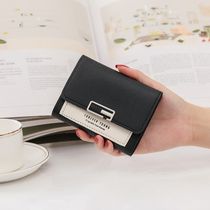 2020 new small wallet female short Korean version three folding personality student cute mini fashion wallet coin purse