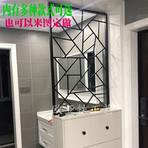 Toilet metal light luxury iron partition simple wall European living room shoe cabinet porch modern Nordic screen Hollow