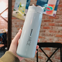 Japanese high-grade thermos cup 304 female stainless steel students cute simple ins Wind hipster kettle trend water Cup