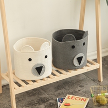 New baby toy storage basket childrens dirty clothes basket weaving washable environmental storage basket simple cartoon storage