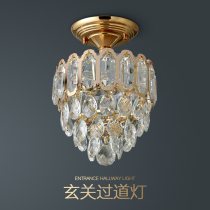  European-style light luxury American crystal ceiling lamp Entrance entrance Foyer Aisle Corridor Balcony Nordic small chandelier