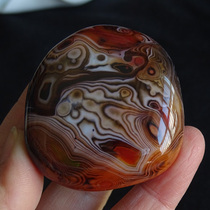 Water jade ice spirit natural silk agate hieroglyphic stone original stone play hand handle striped flower grass insect fish