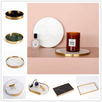 Nordic light luxury style creative marble tray Sushi plate Dessert plate Bread cutting board Jewelry storage plate