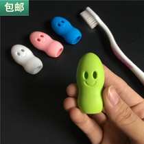 Japan KM creative toothbrush cover travel toothbrush head Anti-dirty cover couple toothbrush cover 2 sets