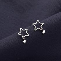 Chow Tai Fook Huanmei 925 sterling silver five-pointed star earrings female New Tide temperament niche feel earrings earrings small ears