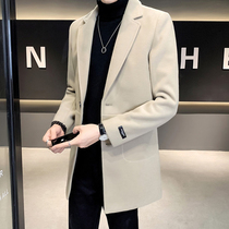 Rich and guiturdy fur The big coat mens mid-autumn winter Advanced senses Mens Inn Wind Leisure Windsuit Jacket