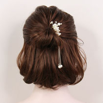 Original handmade New Japanese girl temperament clip Pearl tassel banghai clip headdress
