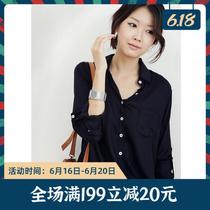 300 super large size womens shirt 200 Jin fat mm Spring and Autumn plus fat enlarged chest 150 long sleeve 2018 New