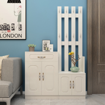 Shoes cabinet clothes hanger integrated multifunctional solid wood with hanging combined cloister stand floor type doorway cloakroom for home