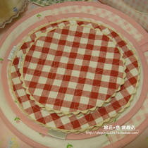 Fields Garden Home Classic Plaid Clips Cotton Quilted Cloth Art Dining Mat Cloth Art Cup Mat Customizable large small and medium size