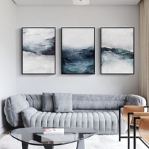 Modern living room sofa background wall decorative painting Nordic style home Triple abstract hanging painting bedroom bedside mural