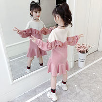 Childrens clothing Spring Girl dress 2020 new little girl spring and autumn foreign style dress Net Red childrens skirt tide