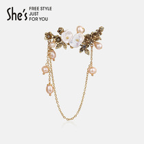 Shees immortal Versailles series Baroque irregular flower brooch culture Pearl corsage accessories