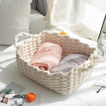 Nordic desktop storage small basket simple file girl heart bookshelf table supplies storage artifact student Sundries