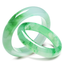 Myanmar Old Pit Ice glutinous seed floating sun green flower jade bracelet womens water and bright to send friends and relatives